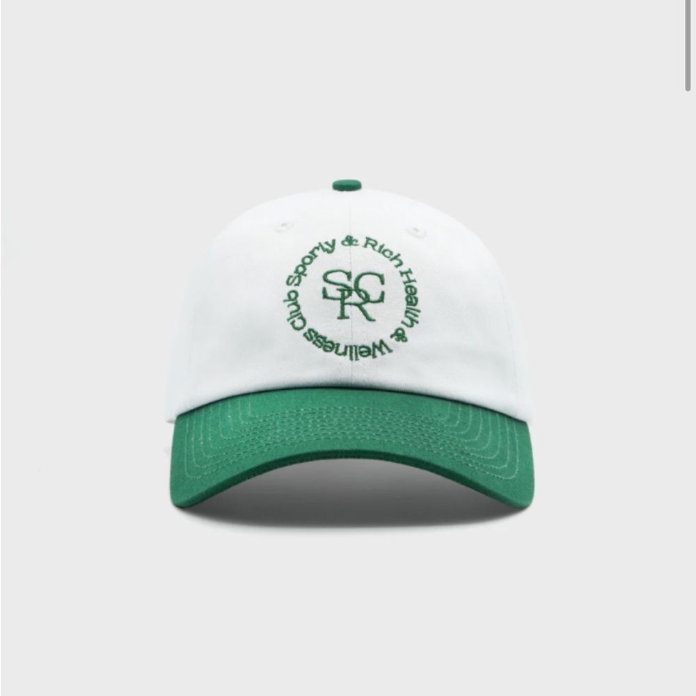 *NWOT* Sporty & Rich SRHWC Hat in White/Forest Green